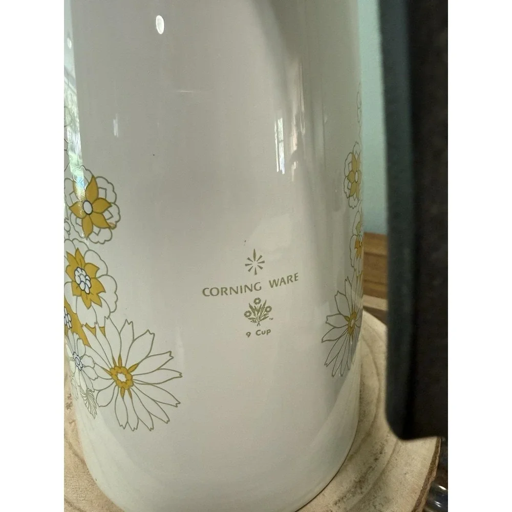 9 cup floral bouquet coffee percolator